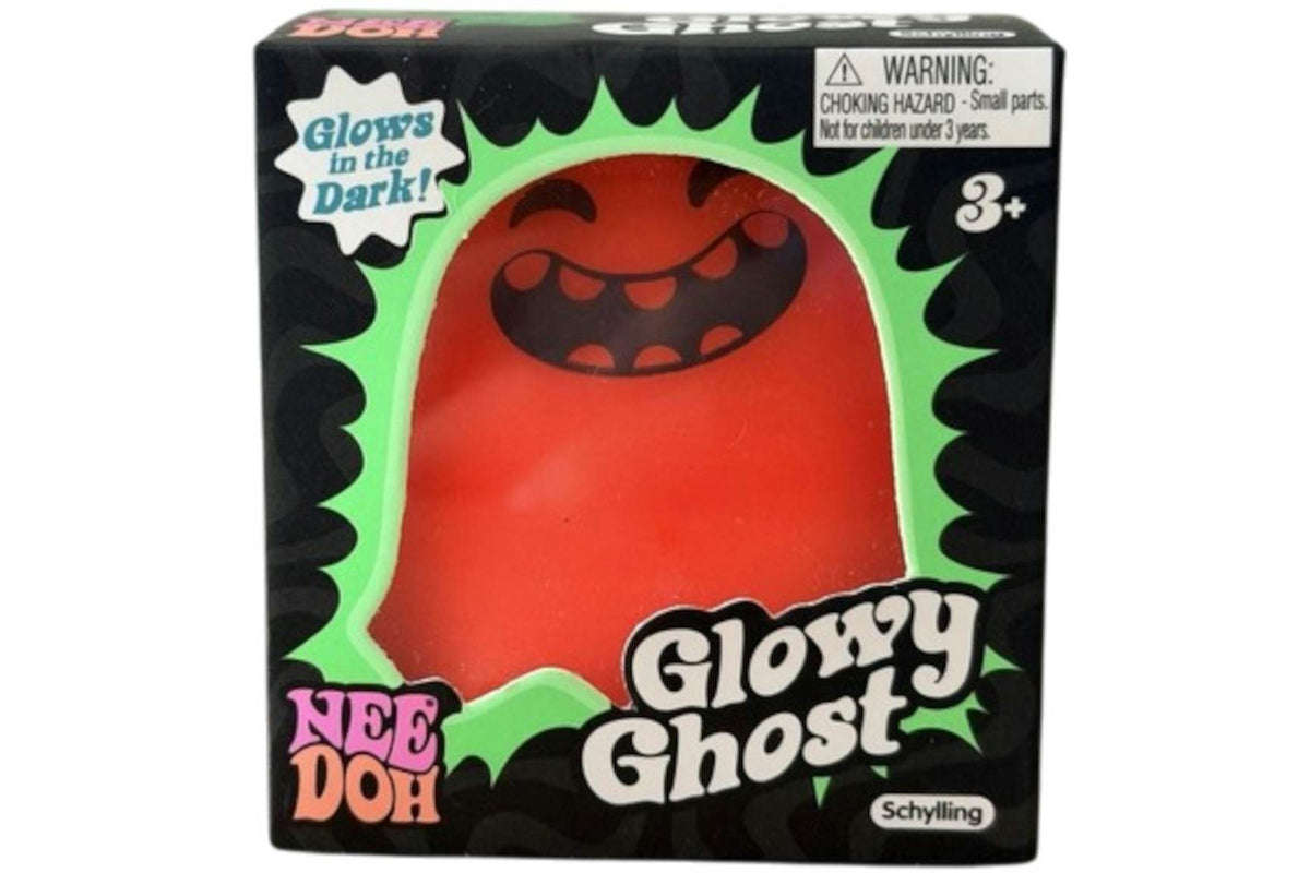 NeeDoh Glowy Ghost Squishy Fidget Toy (Random Facial Expression) Orange